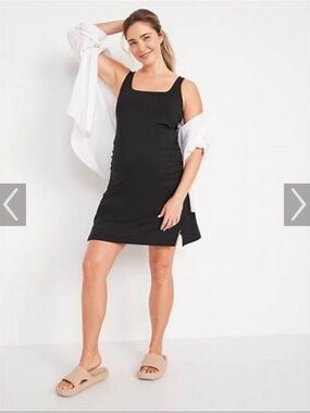 Old Navy Black Maternity Sleeveless PowerSoft Mini Skort Dress